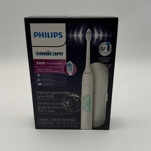 Philips Sonicare 5100 ProtectiveClean Electric Toothbrush - White and Aqua